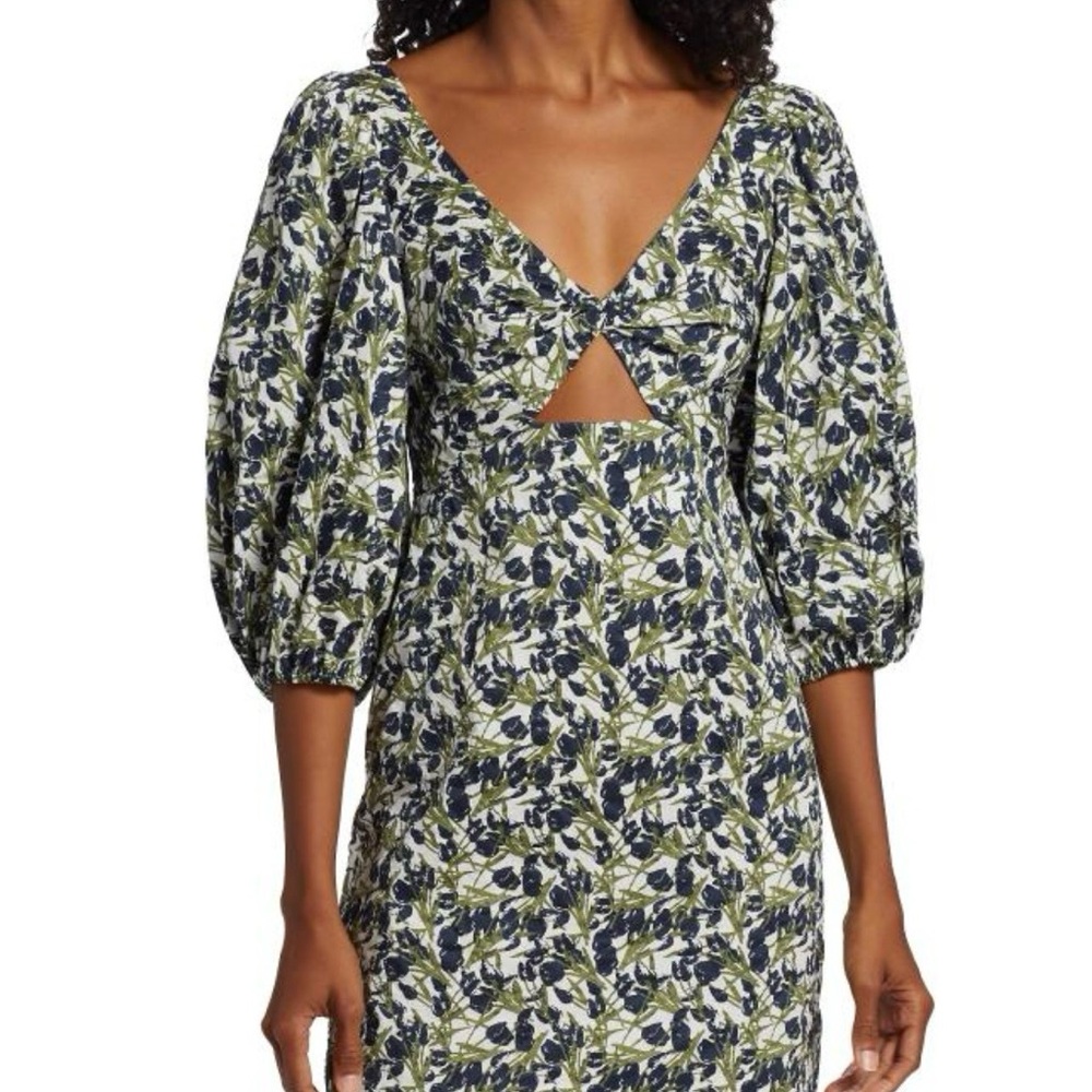 MICHELLE SMITH × Saks Bella Twist
Balloon-Sleeve Minidress *NWT*